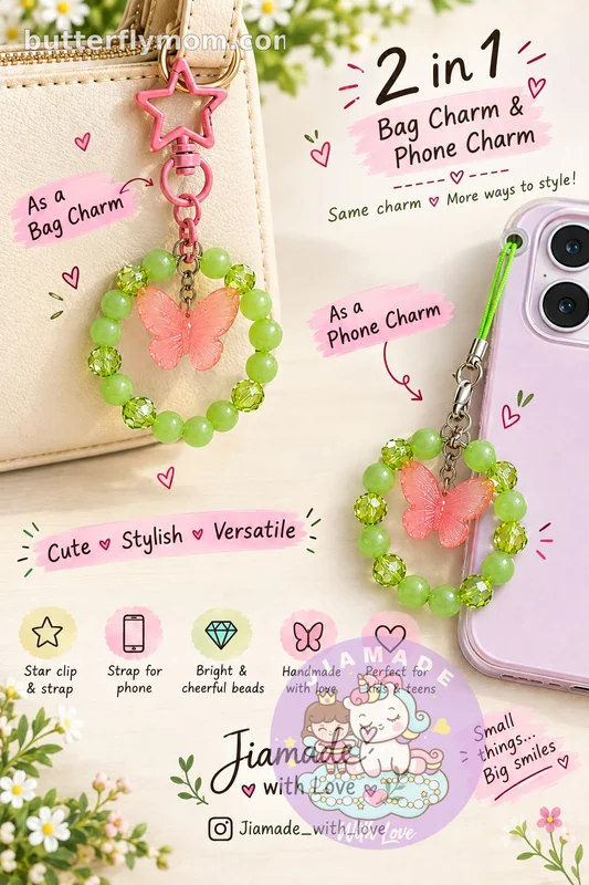 2 in 1 rounded tag for phone & Bags